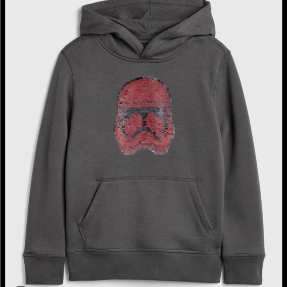 GAP Other - Gap Kids Star Wars Storm Trooper Flip Sequined Hoodie, NWT